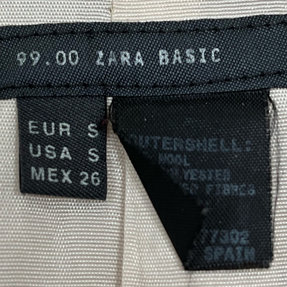 Zara Basic Cream Wool Outerwear - Picture 5 of 7